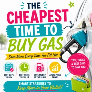 Gas pump price display with fuel nozzle and budget infographic