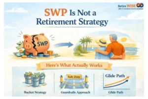 Retirement portfolio withdrawal planning concept illustration