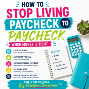 Financial planning checklist with wallet and calculator