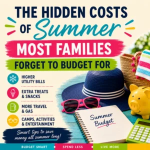Summer family budget planning with hidden seasonal costs
