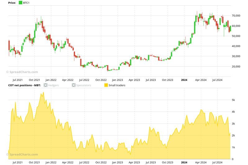 Bitcoin micro contract COT small speculators positions
