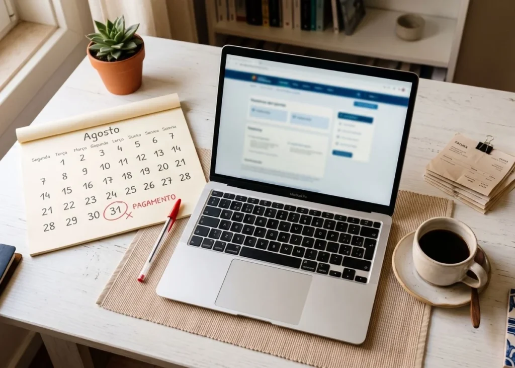 Laptop on a desk next to a printed tax deadline list