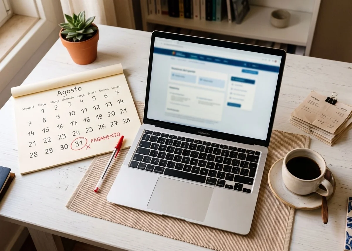 Laptop on a desk next to a printed tax deadline list