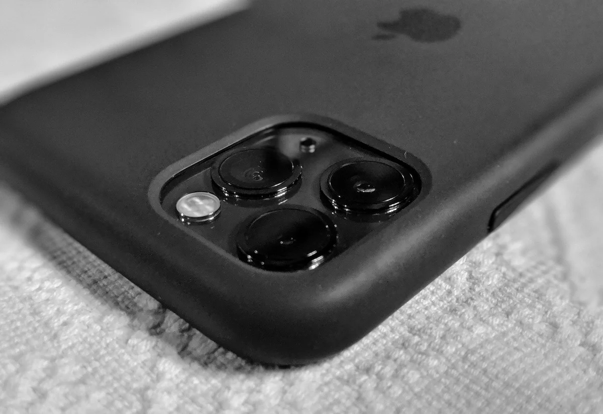 Smartphone camera detail showing lens and flash